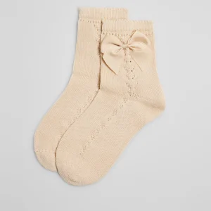 Chaussettes ajourées enfant beiges
