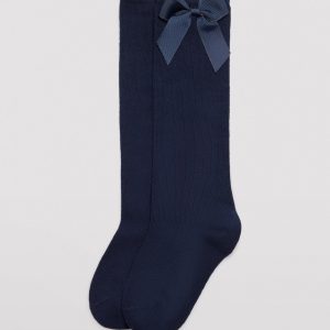 Chaussette longue enfant détail noeud marine