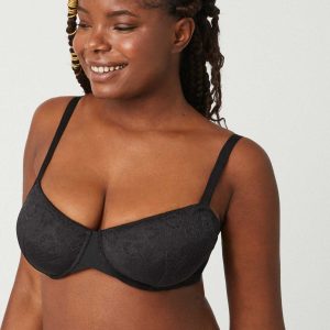 Soutien-gorge à armatures non rembourré noir