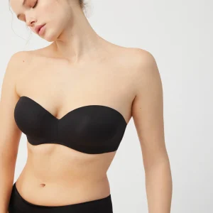 Soutien-gorge push-up bustier multipositions noir