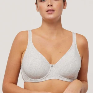 Soutien-gorge à armatures non rembourré en coton et modal gris