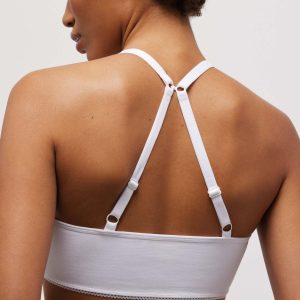 Soutien-gorge sans armatures en coton biologique blanc