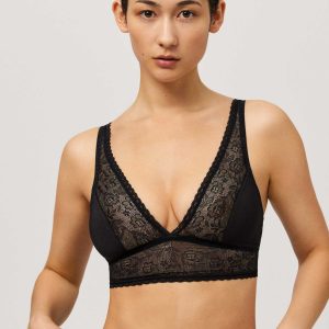 Bralette noire non rembourrée sans armatures
