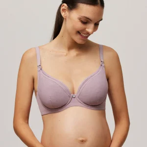 Soutien-gorge d'allaitement non rembourré à armatures lilas