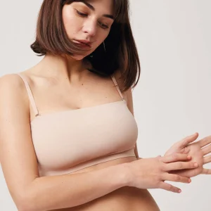 Bandeau avec rembourrage et bretelles nude amovibles