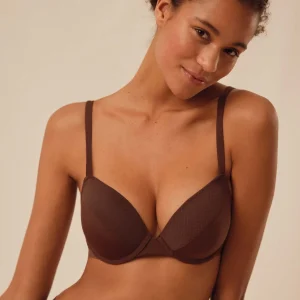 Soutien-gorge à armatures avec rembourrage chocolat