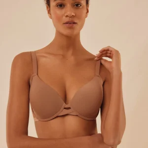 Soutien-gorge rembourré à armatures marron