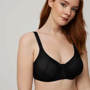 Soutien-gorge réducteur avec dos anatomique et renforcé noir