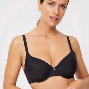 Soutien-gorge à armatures avec rembourrage large fermeture noire