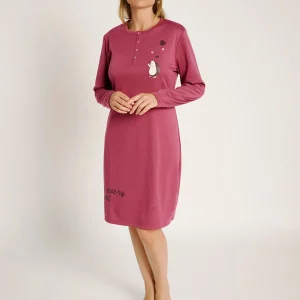 Chemise de nuit à manches longues motif hérisson | MUYDEMI