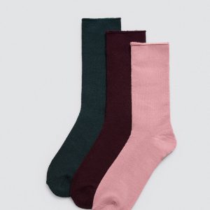 Lot de 3 chaussettes thermiques sans revers de différentes couleurs
