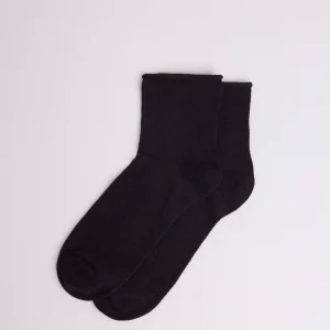 Chaussettes noires respirantes sans revers