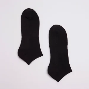 Lot de 3 chaussettes de sport chevilles en coton noir