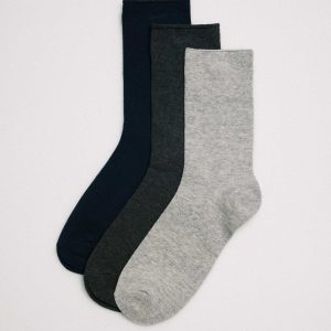 Lot de 3 chaussettes basiques femme assorties sans revers