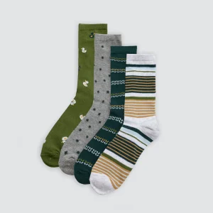 Lot de 4 chaussettes à imprimés variés