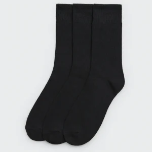 Lot de 3 chaussettes chaudes noires en bambou