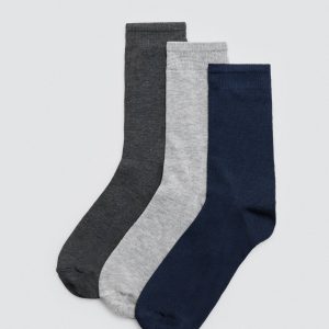 Lot de 3 chaussettes chaudes en bambou aux tons foncés
