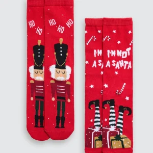 Lot de 2 chaussettes de Noël pour femme