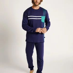 Pyjama imprimé linéaire pour homme | MUYDEMI