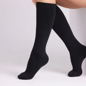 Collants longs sans revers 140 deniers noir