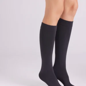 Collants longs sans revers 140 deniers marengo