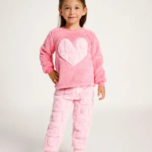 Pyjama enfant 2-8 ans avec fourrure en forme de cœur | MUYDEMI