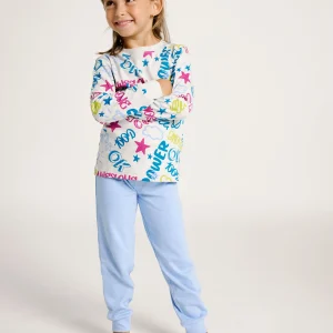 Pyjama enfant 2-8 ans avec imprimé mot multicolore | MUYDEMI