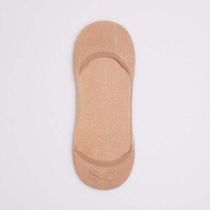 Chaussettes invisibles ouvertes pinky en bambou beige