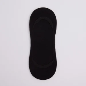 Chaussettes invisibles en coton noir à petit doigt