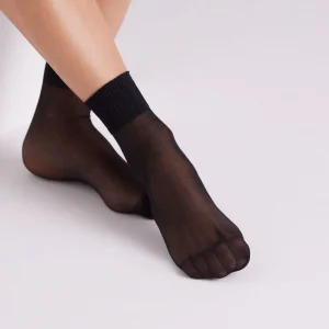 Lot de 2 socquettes noires 20 deniers