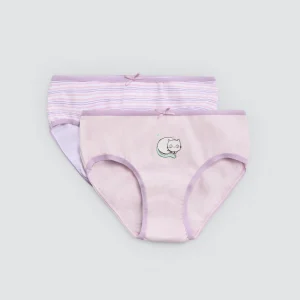 Lot de 2 culottes enfant en coton imprimé Meow