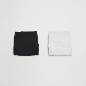 Pack de 2 culottes jeunesse noires et grises