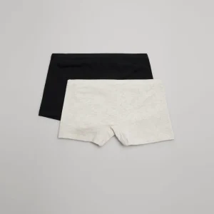 Pack de 2 jupes-culottes jeunesse noires et grises