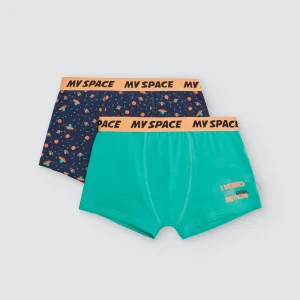 Pack de 2 boxers jeunes imprimés mon espace