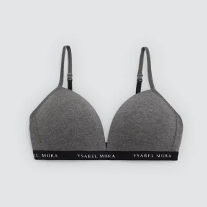 Soutien-gorge en coton jeune sans armature bleu marine