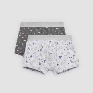 Lot de 2 boxers en coton pour jeunes avec imprimés Musique