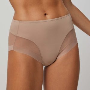 Culotte haute en tulle vison