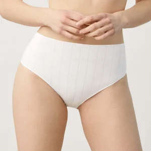 Culotte haute côtelée blanche