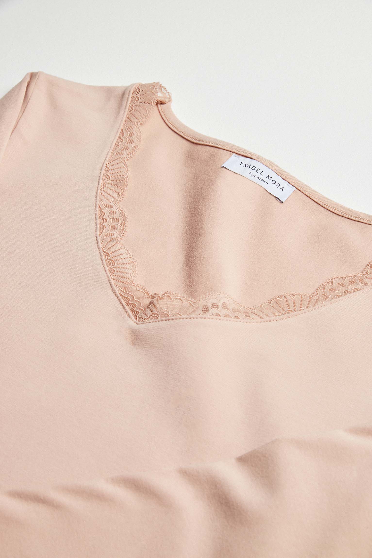 T-shirt lingerie manches longues couleur chair – Image 2