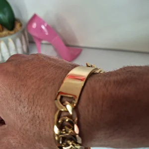 Gourmette pour homme couleur or