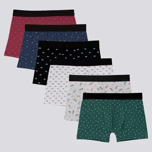 Lot de 6 boxers imprimés
