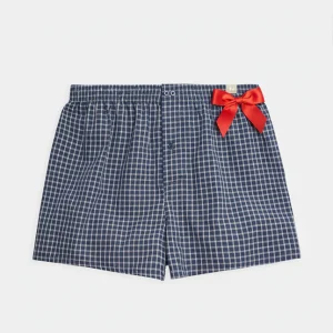 Boxer en tissu imprimé à carreaux