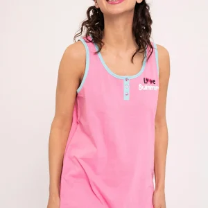 Pyjama court femme imprimé en coton Été | MUYDEMI