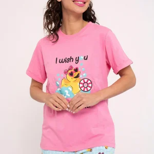 Pyjama court en coton femme Good Duck | MUYDEMI