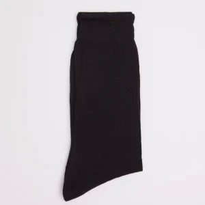 Chaussettes longues basiques en coton noir