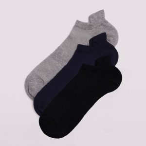 Lot de 3 chaussettes de sport courtes et respirantes assorties