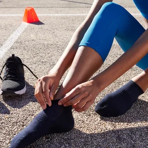 Lot de 3 chaussettes de sport respirantes courtes noires