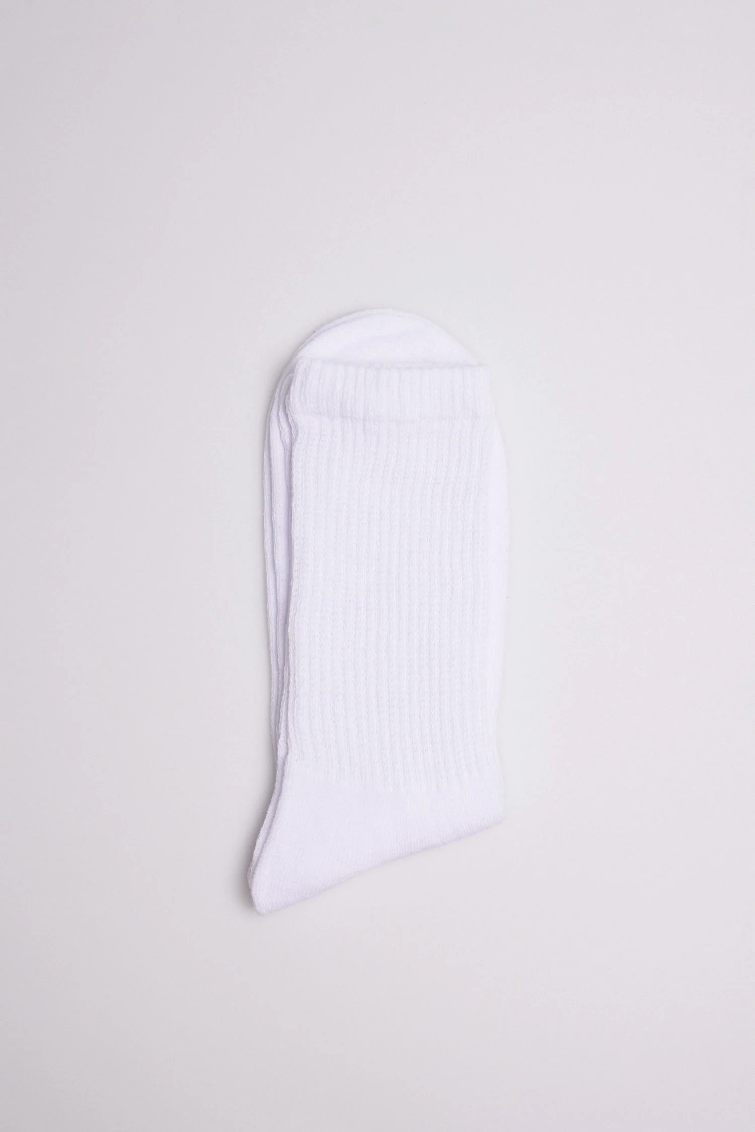 Chaussettes de sport avec revers confort blanc – Image 2