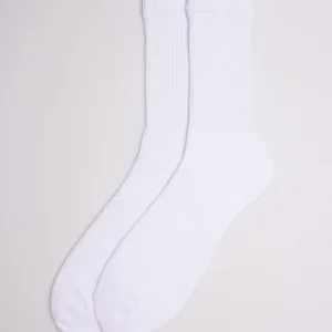Chaussettes de sport avec revers confort blanc