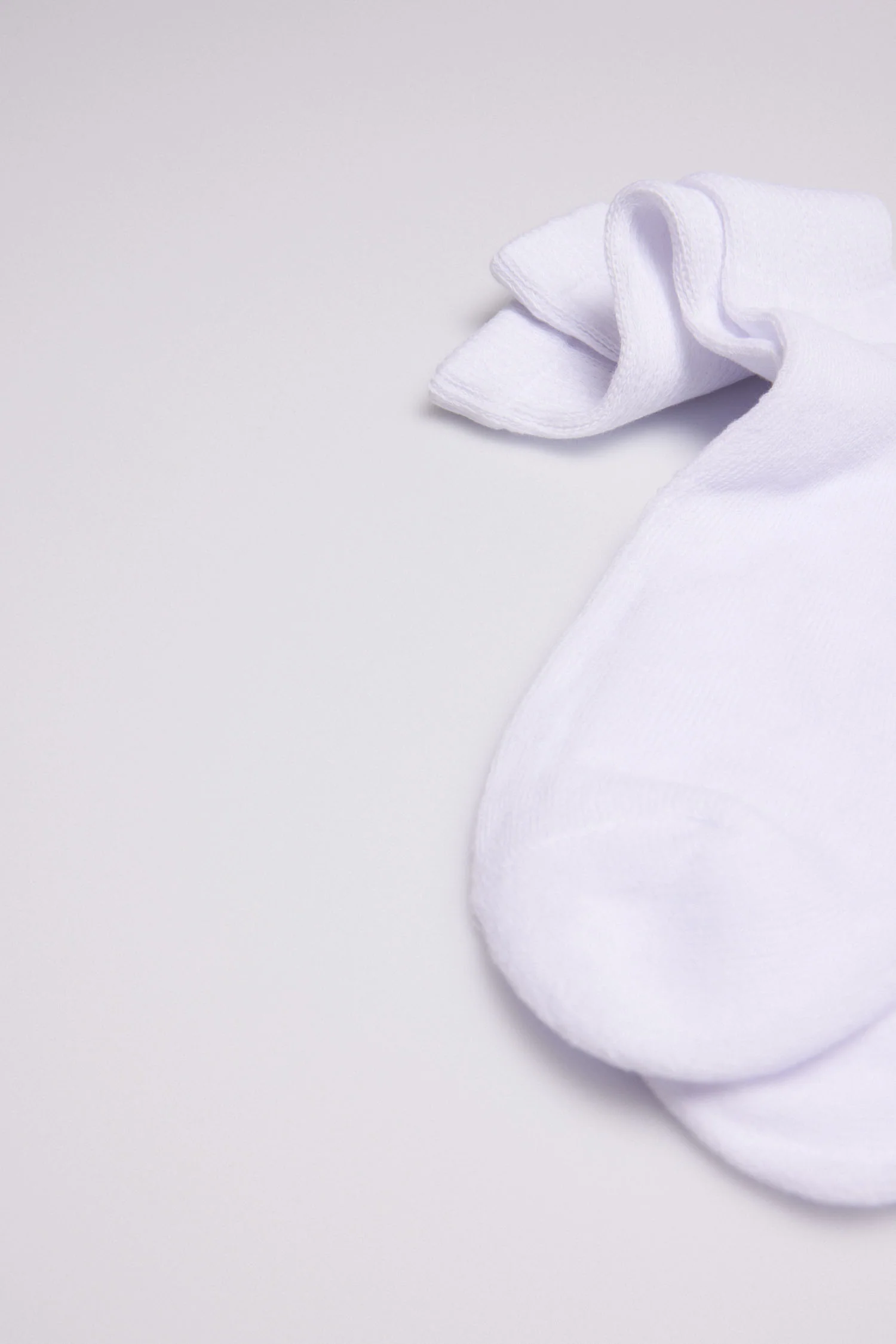 Chaussettes de sport avec revers confort blanc – Image 3